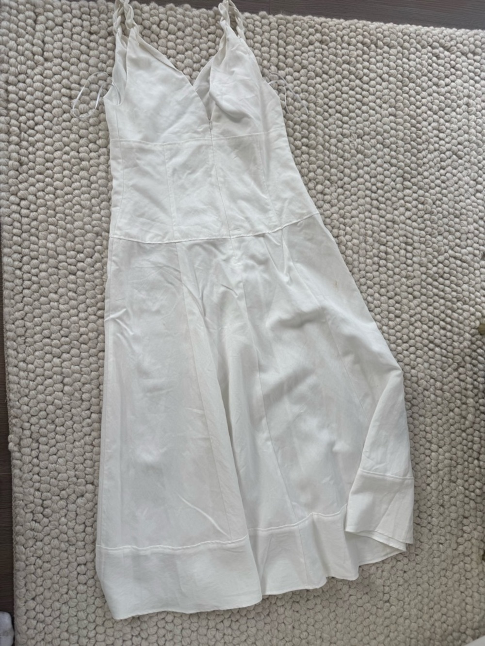 Mango White V-Neck Twisted Strap Maxi Dress - Picture 7 of 7